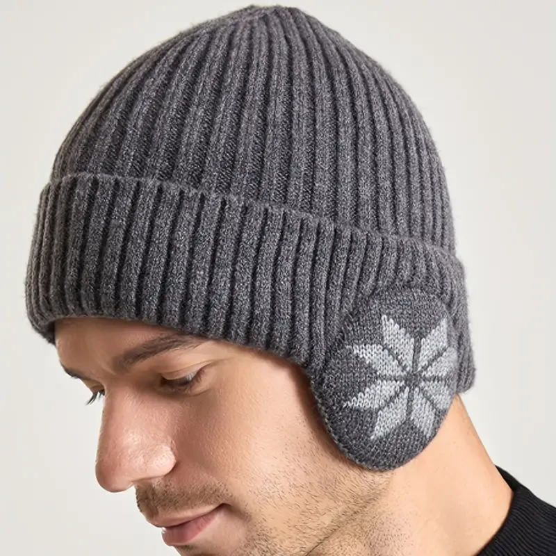 Mens Thermal Knit Beanie Hat