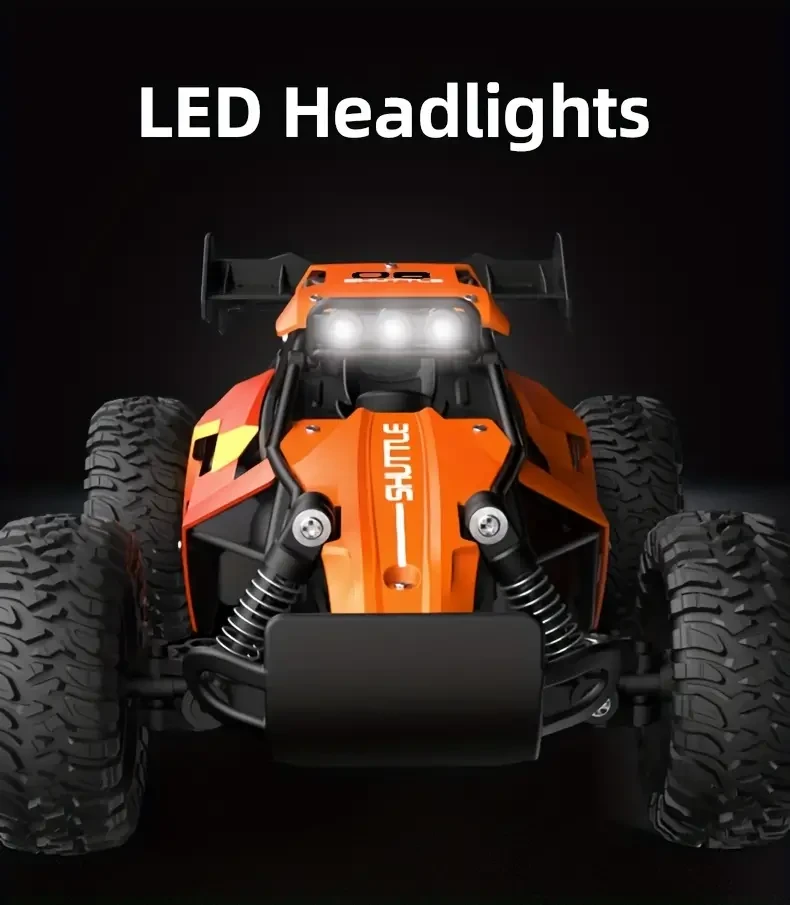 K.K RC Car, 1:16 Scale, High-Speed Alloy, 20Km/H, 12.4MPH, Double Battery, Remote Controlled, USB Charging, 36V Max Voltage, 500Mah Capacity, 2.4G/3G/4G/5G Wireless, 14500 Lithium Battery, Available in Black, Blue, Pink, Orange