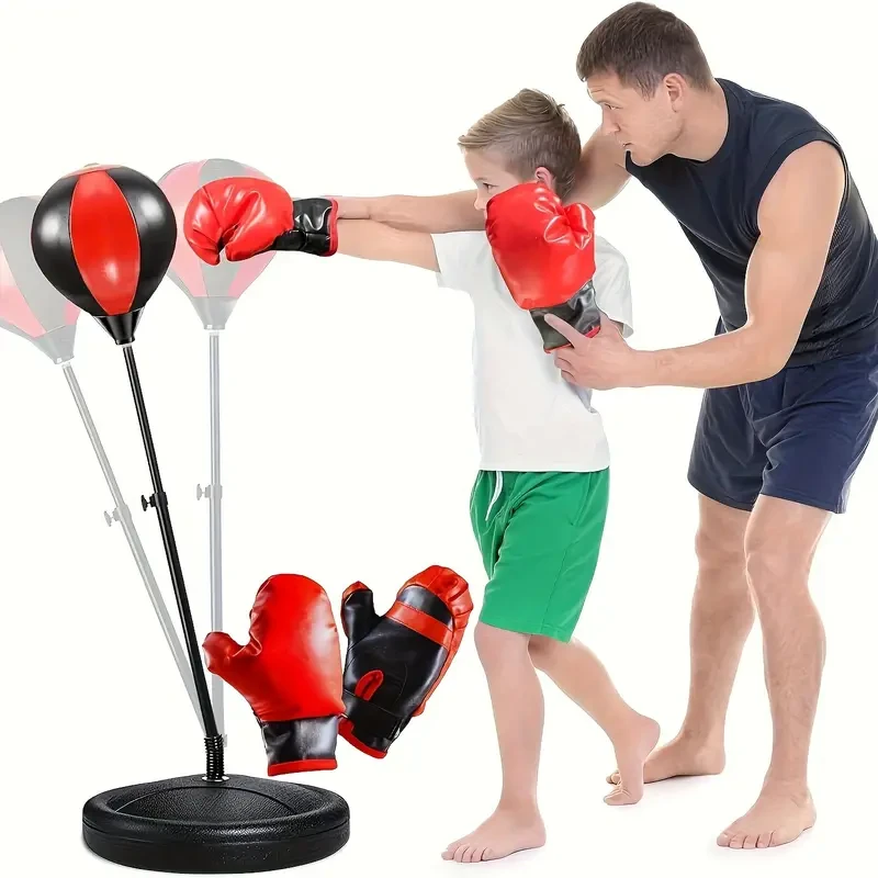 Adjustable Punching Bag With Stand 1.03 Meters With Boxing Gloves For Boys And Girls Sports Toy Christmas, Halloween Gift