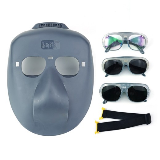 PC Welding Mask Head-mounted Ear Wear Polishing Argon Welding Gas Shielded Welding Protective Mask Radiation-proof Splash