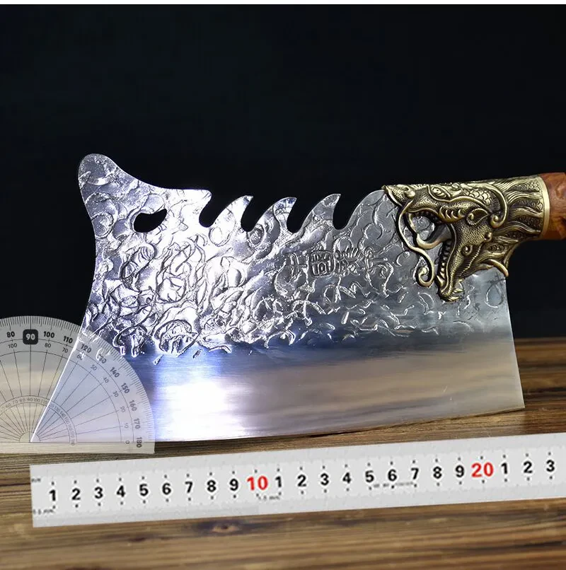 Vintage cleaver ghost hand made kitchen chef knife