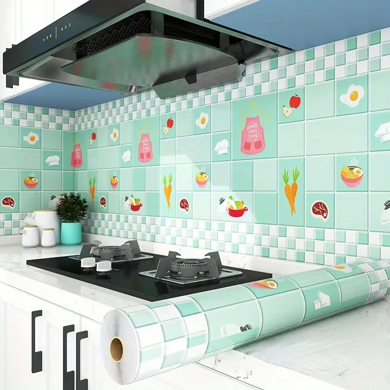 Easy-Apply Self-Adhesive Kitchen Wallpaper