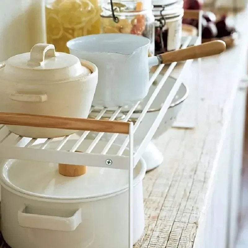 Kitchen Wrought Iron Double-layer Condiment Bottle Storage
