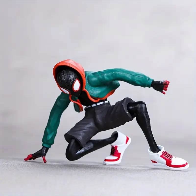 Spider-Themed Anime Game Collectible - Dual-Headed Sculpt, PVC Desk & Car Decor, Green/Black, Perfect Gift for Gamers