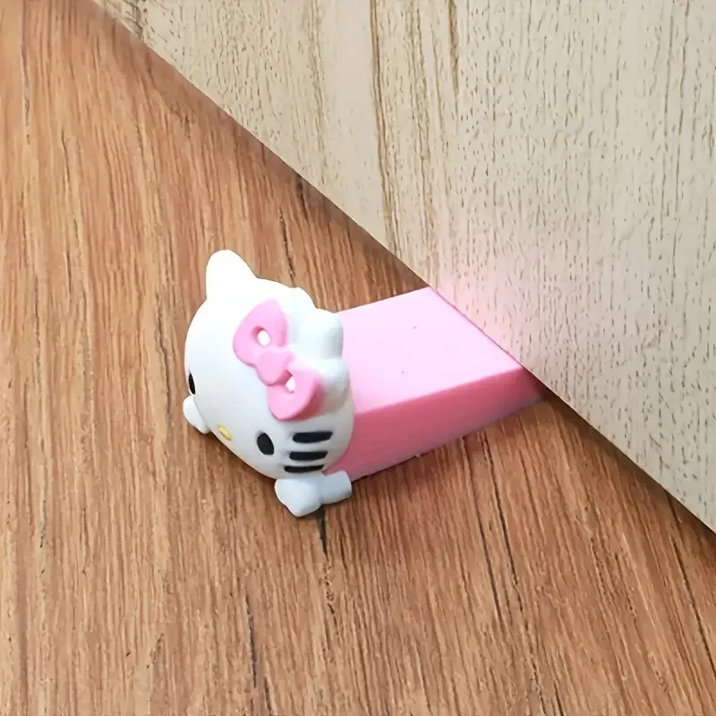 1-Pack Hello Kitty Silicone Door Stop, Cartoon Pattern, Under-Door Installation, Office & Bedroom Use, Ideal Holiday Gift, No Power Required