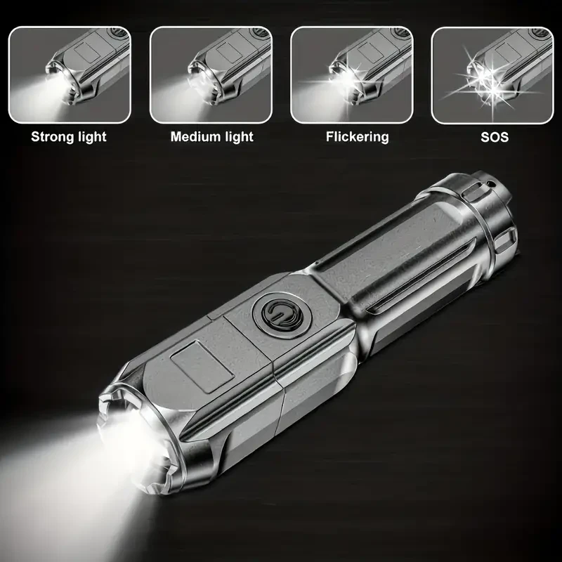 Ultra-Bright USB Rechargeable Handheld Flashlight - Ideal for Camping, Backpacking & Hiking | Anyice Brand