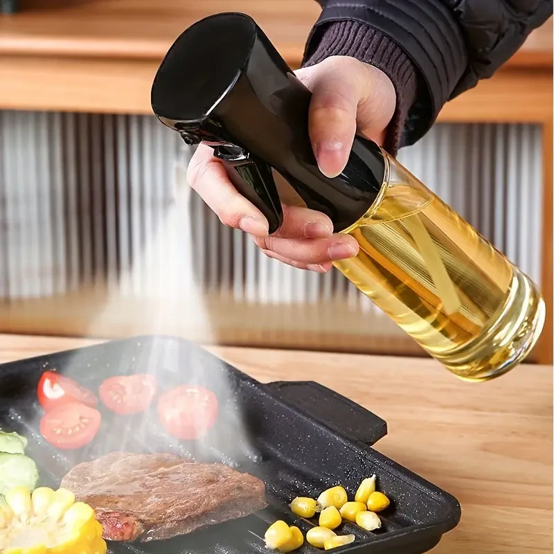 1pc Versatile Oil Sprayer Bottle - PET Material, Perfect for Air Fryers, Salads, BBQs & More - Food-Safe Kitchen Gadget