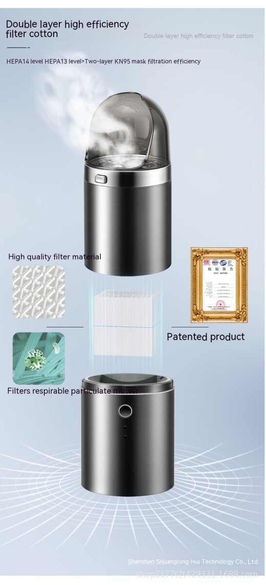 Smart Smoke Handheld Ashtray Air Purifier Small Car Wireless Dual Use In Car And Home