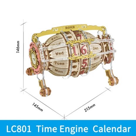 Robotime ROKR Zodiac Wall Clock 3D Wooden Puzzle Model Assembly Toys Gifts for Children Kids Teens LC601 Support Dropshipping