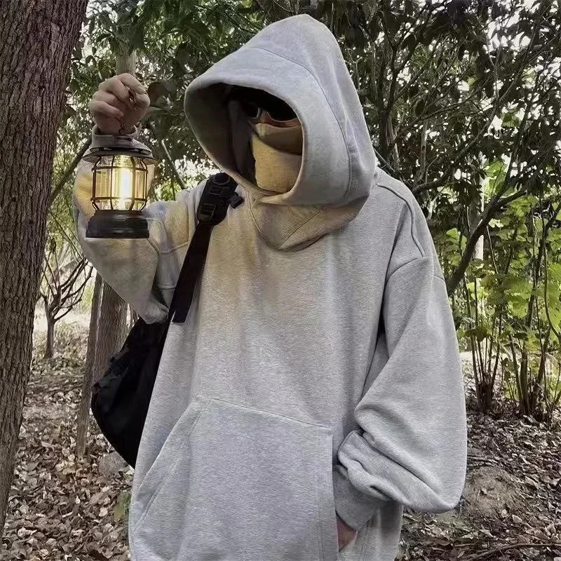 Mens Oversized Ninja Turtleneck Hoodie