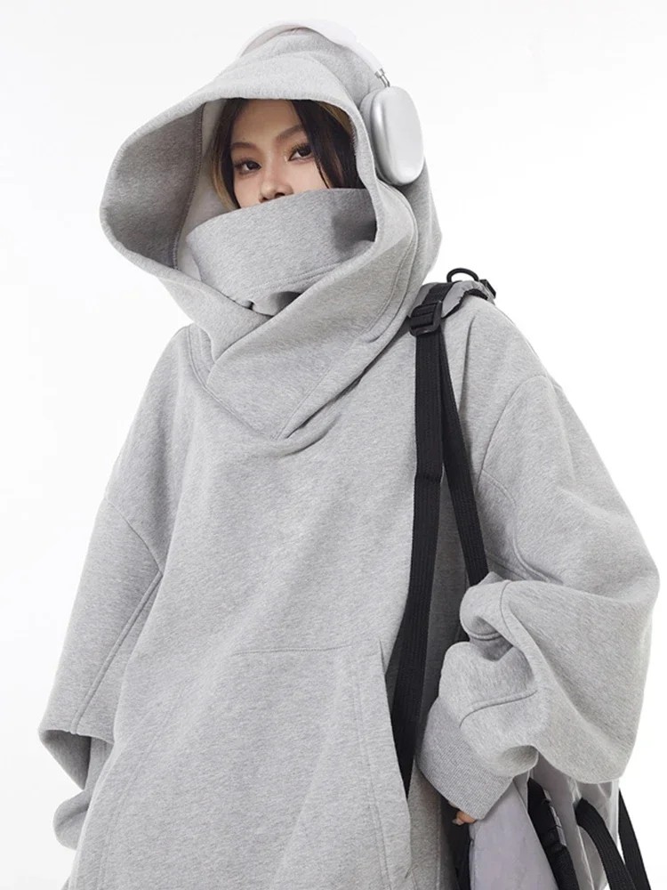 Mens Oversized Ninja Turtleneck Hoodie