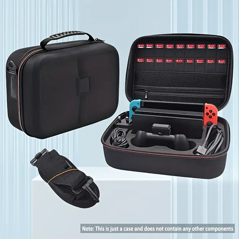Ultimate Switch/OLED Carrying Case - Premium Diagonal Shoulder Bag with Spacious Hardshell Protection, 18 Game Card Slots, and Full Set Accessory Storage for Console, Pro Controller, and Dock