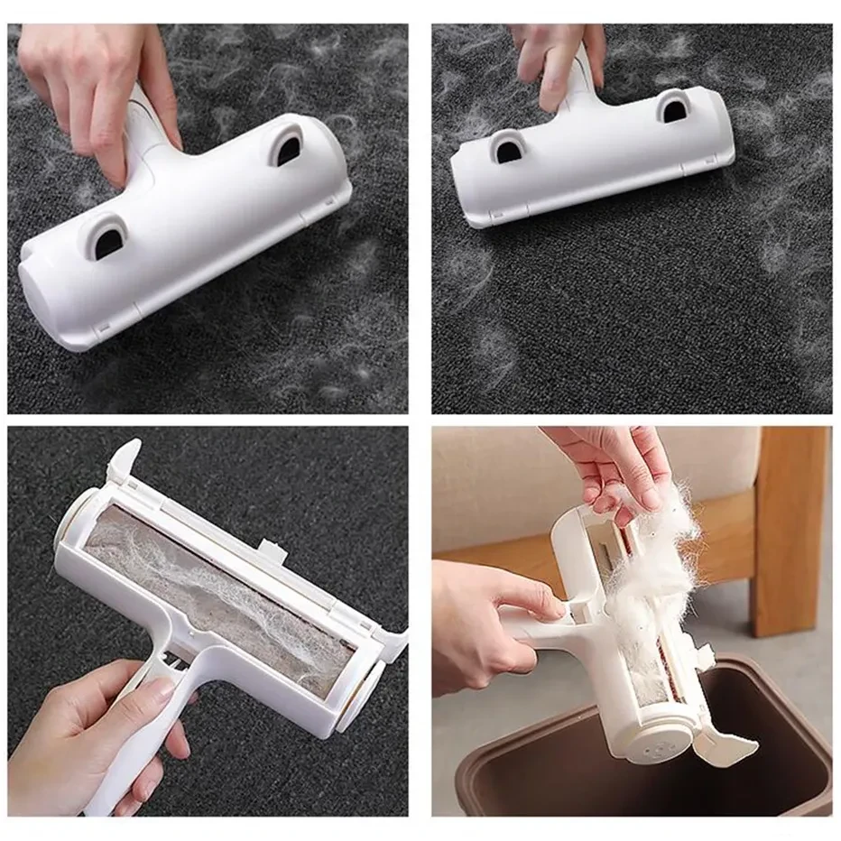 Way Pet Hair Remover Roller Lint Remove Brush Dog Cat Hair Clothes Carpet Cleaning Brush Fuzz Shaver