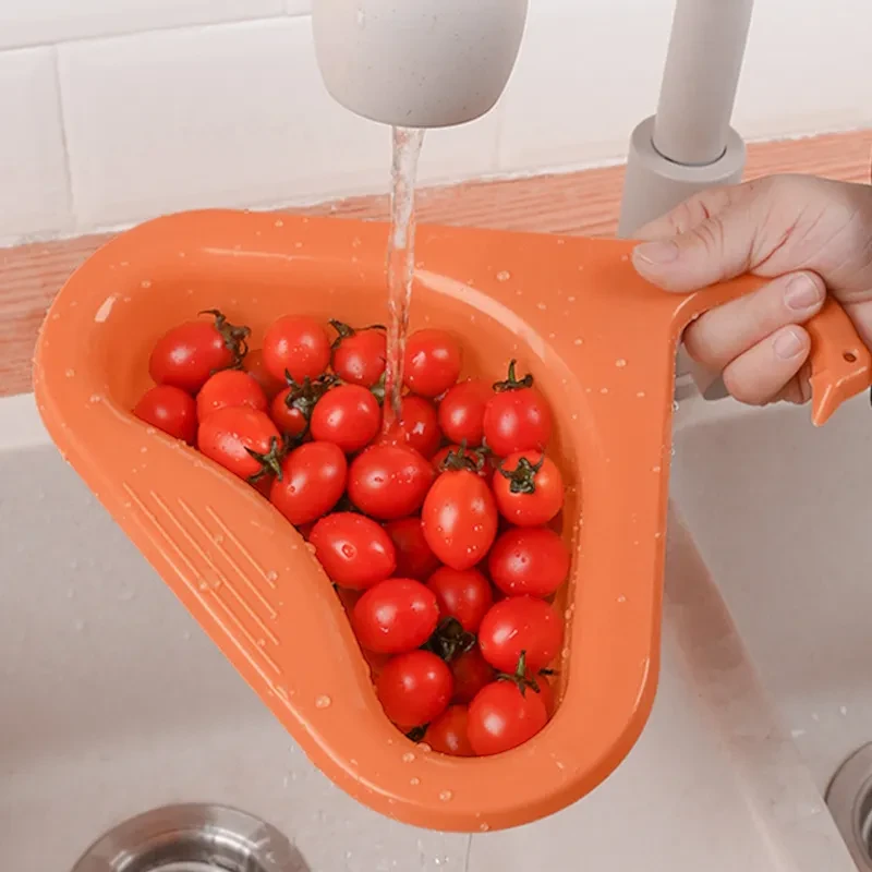 Kitchen Sink Triangle Drain Basket Pool Drain Basket Rag Storage Basket
