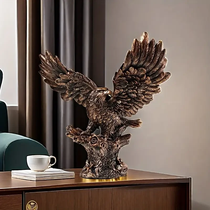 Majestic Resin Eagle Sculpture - Nordic Modern Home Decor