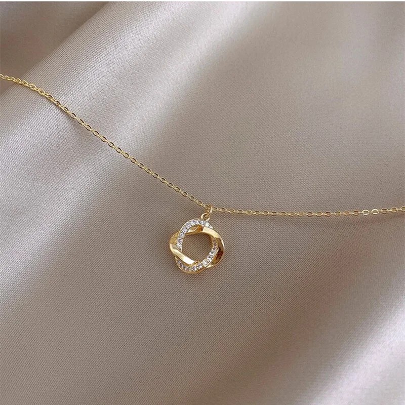 Fashion Cross Rotating 925 Sterling Silver Pendant Necklace