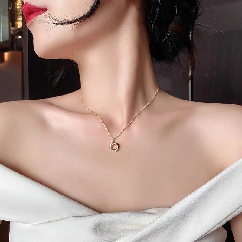 Fashion Cross Rotating 925 Sterling Silver Pendant Necklace