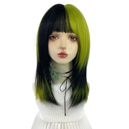 Mid-length Straight Hair Air Bangs Full Top
