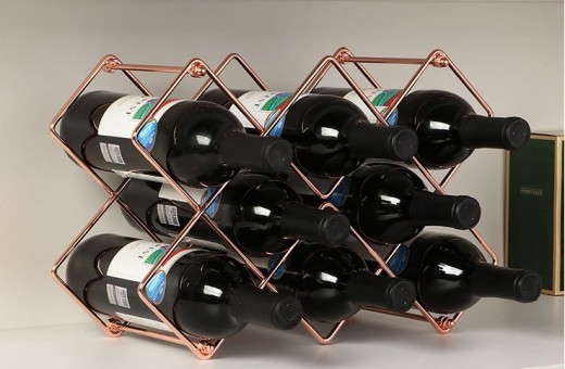 Removable Creative Metal Honeycomb Red Wine Frame Tieyi Wine Frame Hotel Home Soft Decoration Wine Cabinet Arrangements