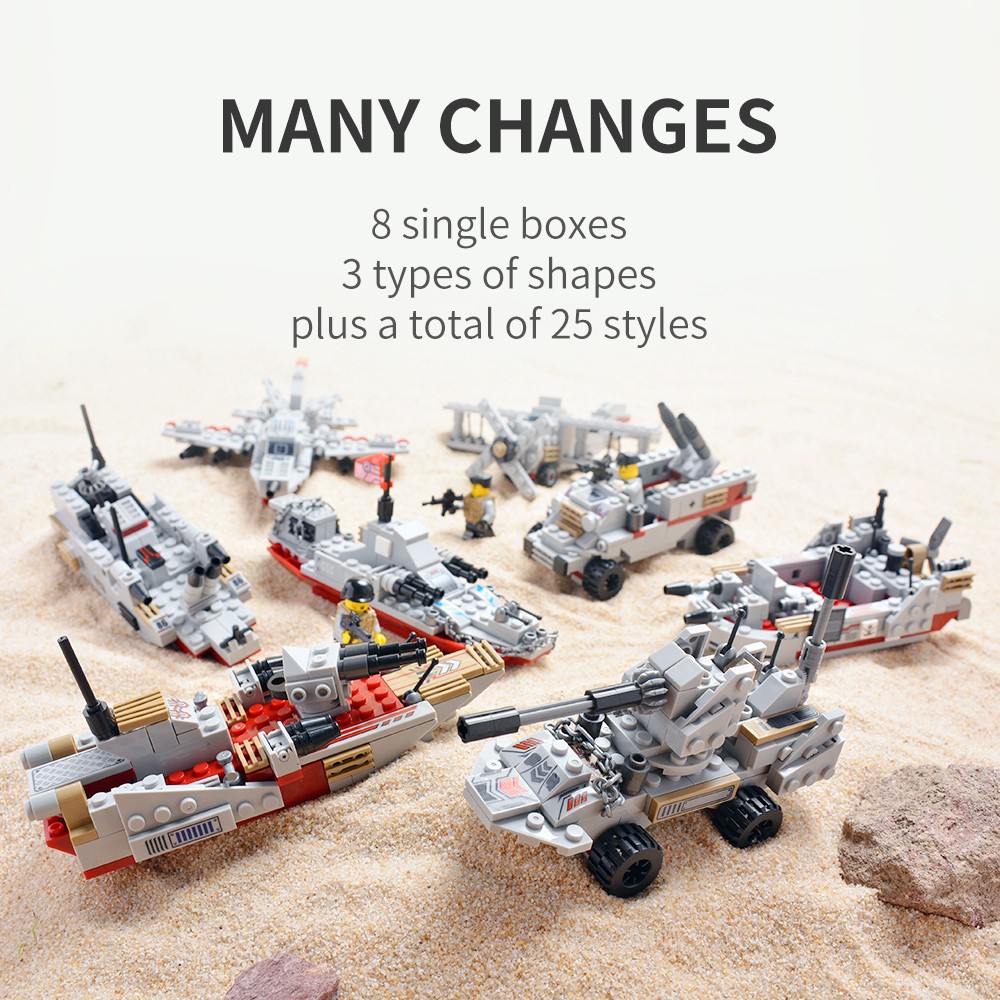 8-in-1 Military Battleship Boy Gift Puzzle Children Toys
