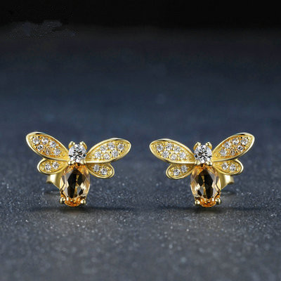 Natural citrine earrings