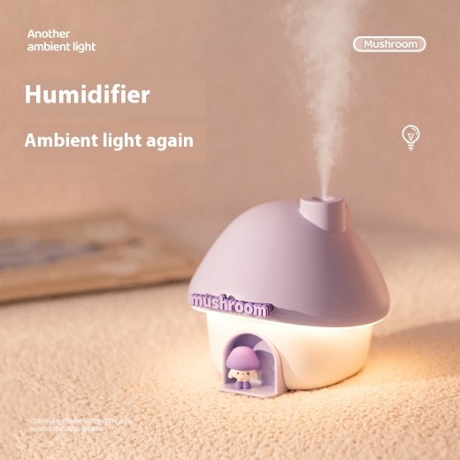 Mushroom House Ambience Light Mute Humidifier