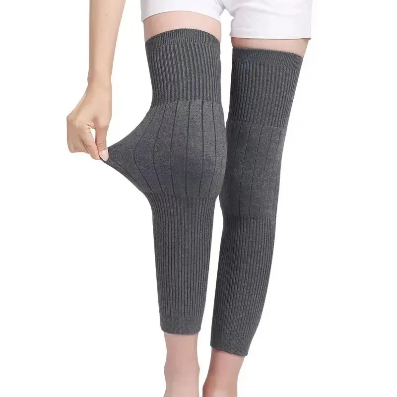 Knee-skin Fur Knee Pads Winter Warm Thickening Long Men and Women Leggings Motorcycle