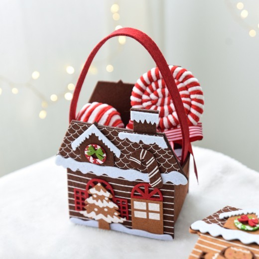 Christmas Felt House Handbag Christmas Gift Bag
