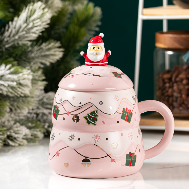 Christmas Mug Ceramic Ideas Gift With Lid