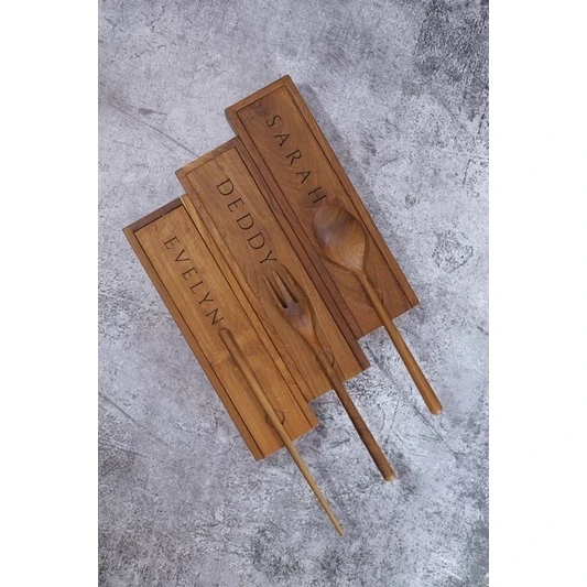 Custom Teak Wood Spoon Fork