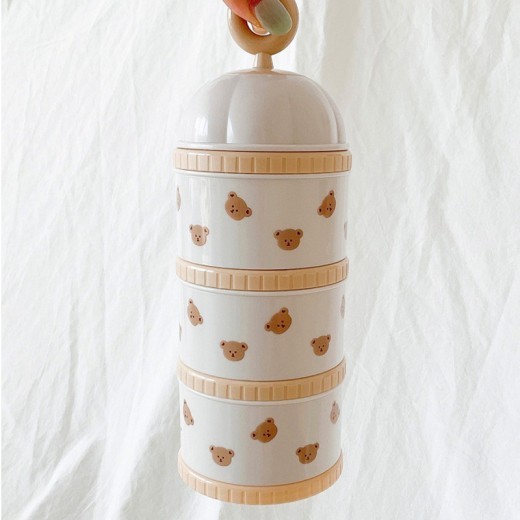 Milk Powder Box Infant Portable Three-layer Storage Box