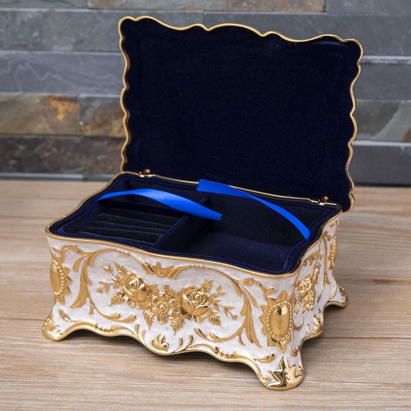 Metal Large Capacity Double-layer Jewelry Box Creative European Style
