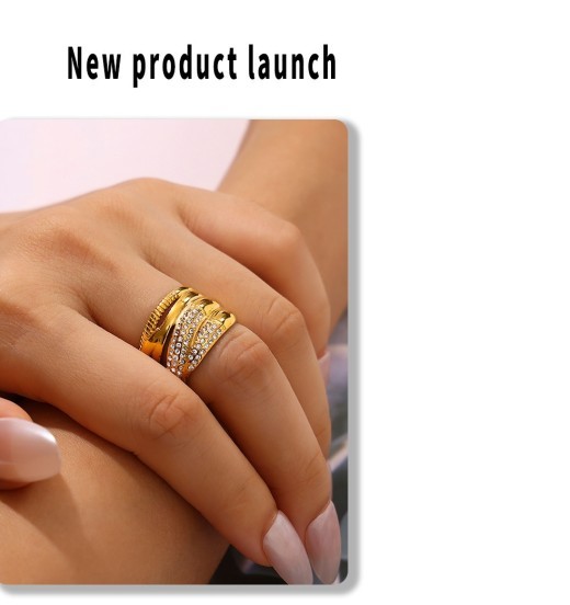 Natural Hair Crystal 925 Silver Ring