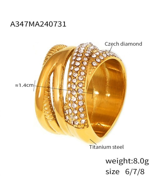 Natural Hair Crystal 925 Silver Ring