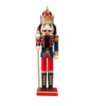 Wooden Crafts 38CM Christmas Gift Walnut Clip Soldier Puppet Christmas Gift Ornaments Foreign Trade