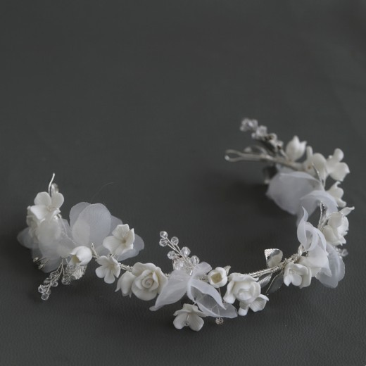 Women's Fashion Ceramic Flower Hair Band
