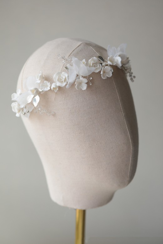 Women's Fashion Ceramic Flower Hair Band