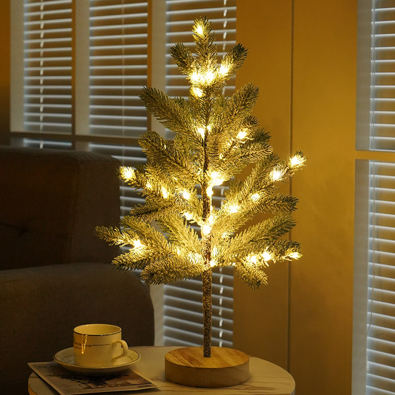 Decorative Lighted LED Battery Operated PineTree Lamp DIY Artificial Tree Lights TableTop Bonsai Light For Christmas Valentines