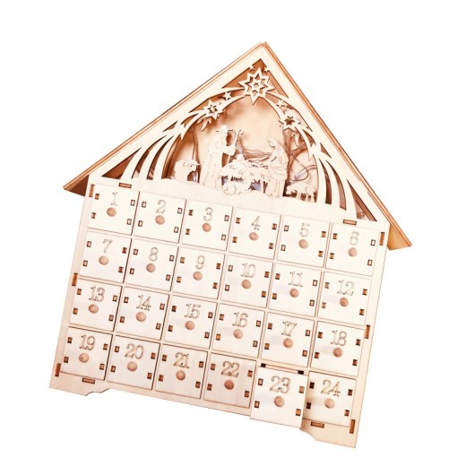 DIY wooden calendar Christmas gift box