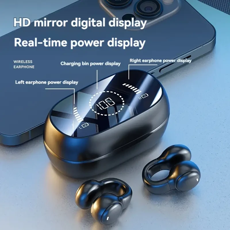 New M47 Wireless Earphones, Good-looking, High-quality, With Charging Compartment, Non-in-ear Clip-on Earphones, Comfortable Earphones, Good Gifts For Male And Female Friends