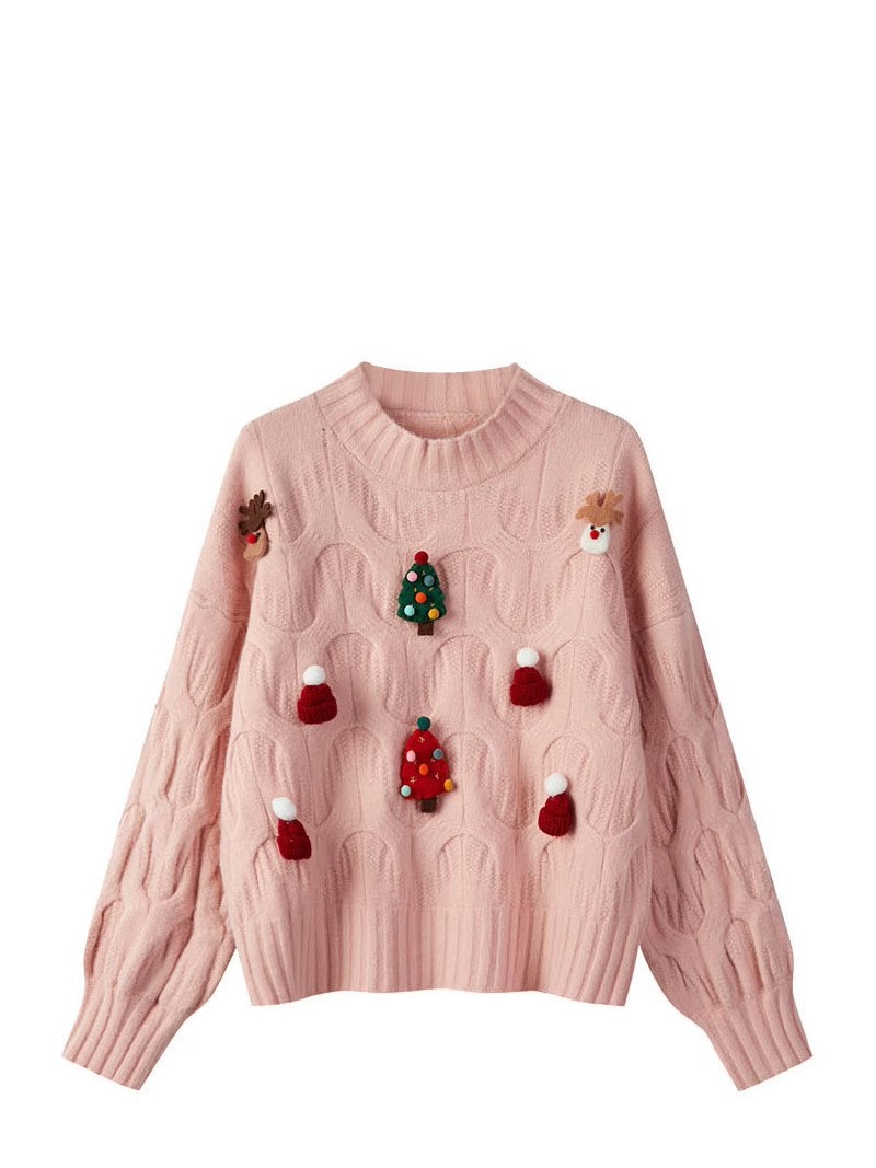 Christmas Top Three-dimensional Decoration Knitwear