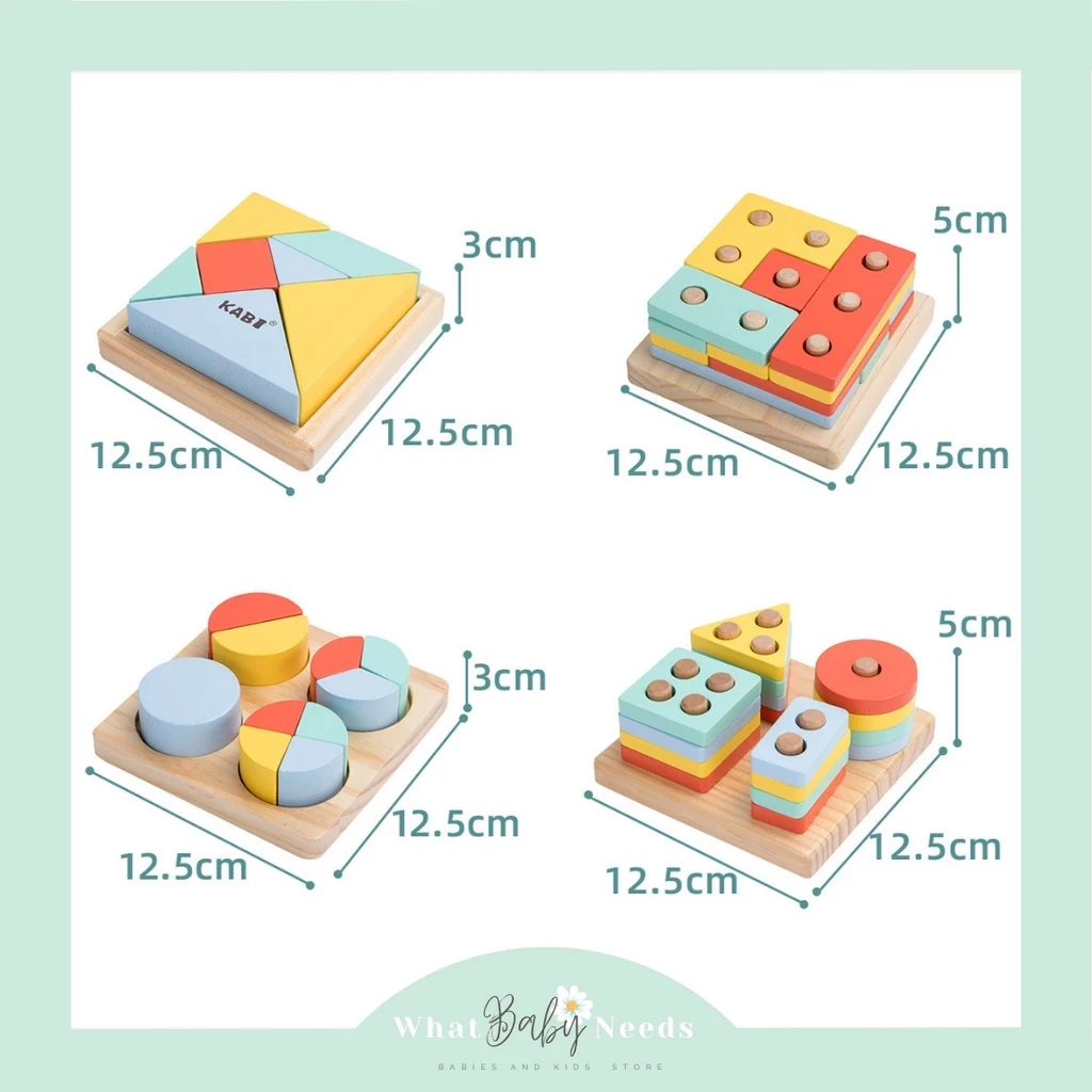 Montessori Wooden Toy 4 in 1