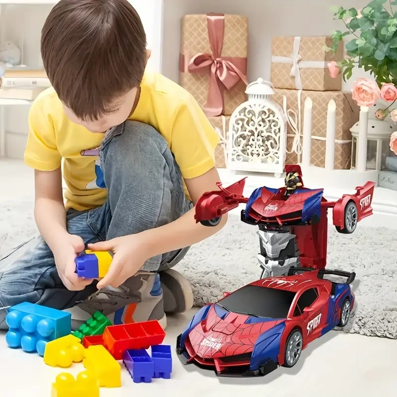 Kong Robot Racing Car Toy - Remote Control, Rechargeable Battery, Red PP Material - Ideal for Holiday season, Autumn Festival, Thanksgiving & Birthday Gifts