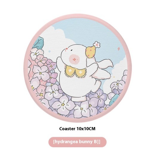 Ins Cartoon Bathroom Diatom Mud Coaster Hydrophilic Pad Quick-drying