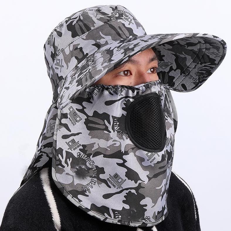 Foldable Visor Mountain Hat Anti UV Sun Wide Cap Beach Cap Outdoor Round Rimba Fishing Cap