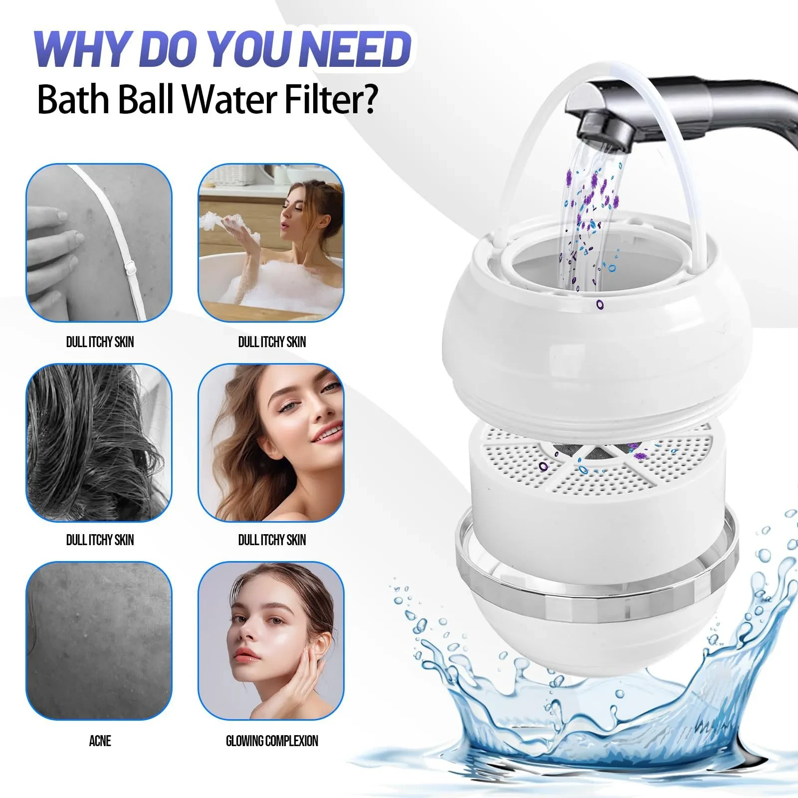 Bathtub Filter Bath Treasure Hanging Installation-free Shower Filter