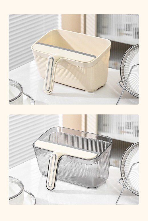Desktop Trash Bin Household With Scraper