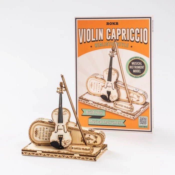 ROLIFE Robotime 3D Wooden Puzzle - Violin TG604K Hobby And Toy Collection