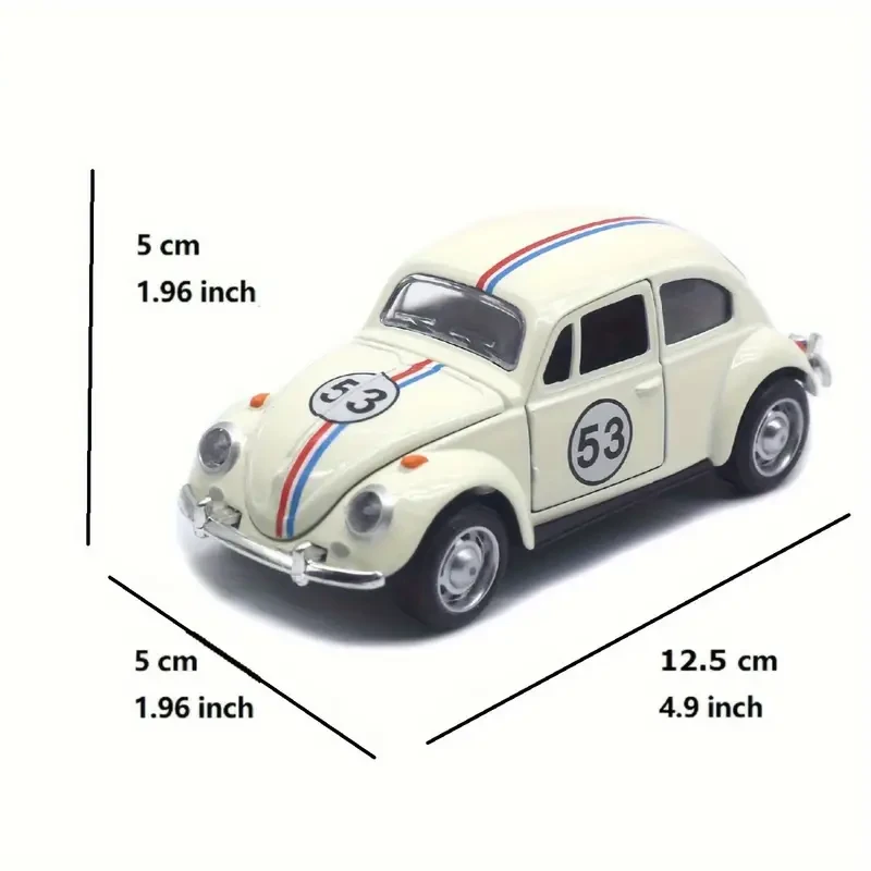 1:32 Vintage Die-Cast Racing Car Toy: High-Quality Metal Alloy, Manual Pull-Back, Suitable for Ages 3+ - Collectible Classic Car Model