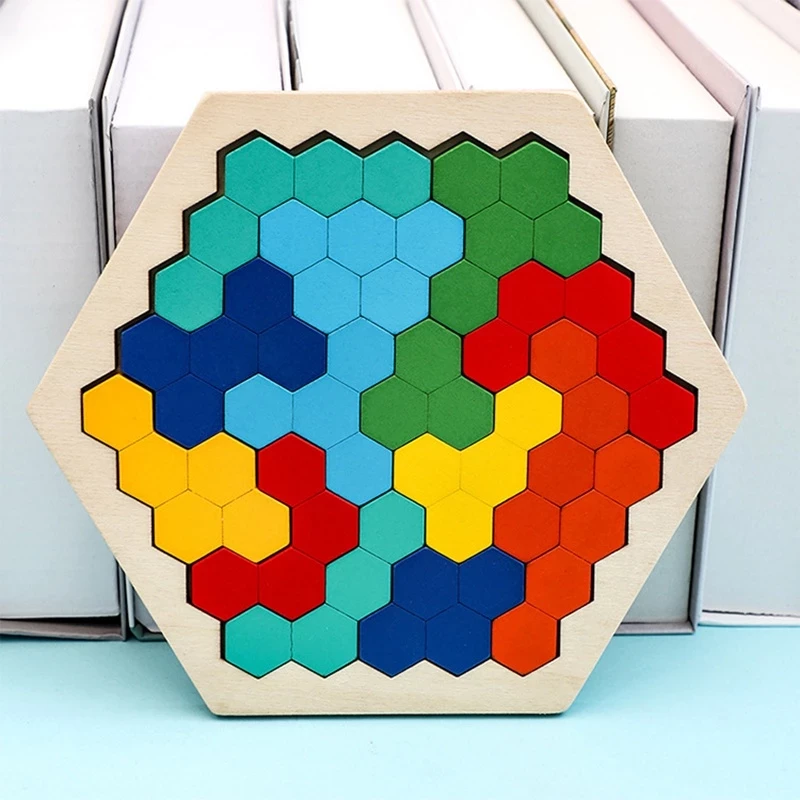 Geetoy Wood Toy Puzzle Tangram Toys Education Colorful Wood Puzzle For Kids
